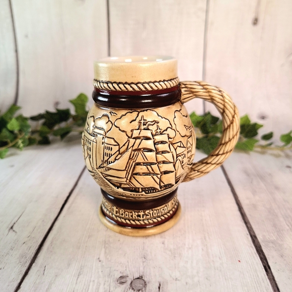Vintage Avon Ceramic Beer Stein with Nautical Design - Picture 5 of 5